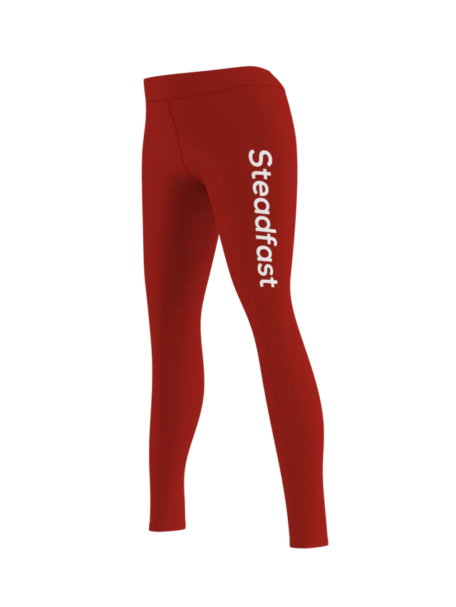 Steadfast Maroon Crop Top Leggings Set