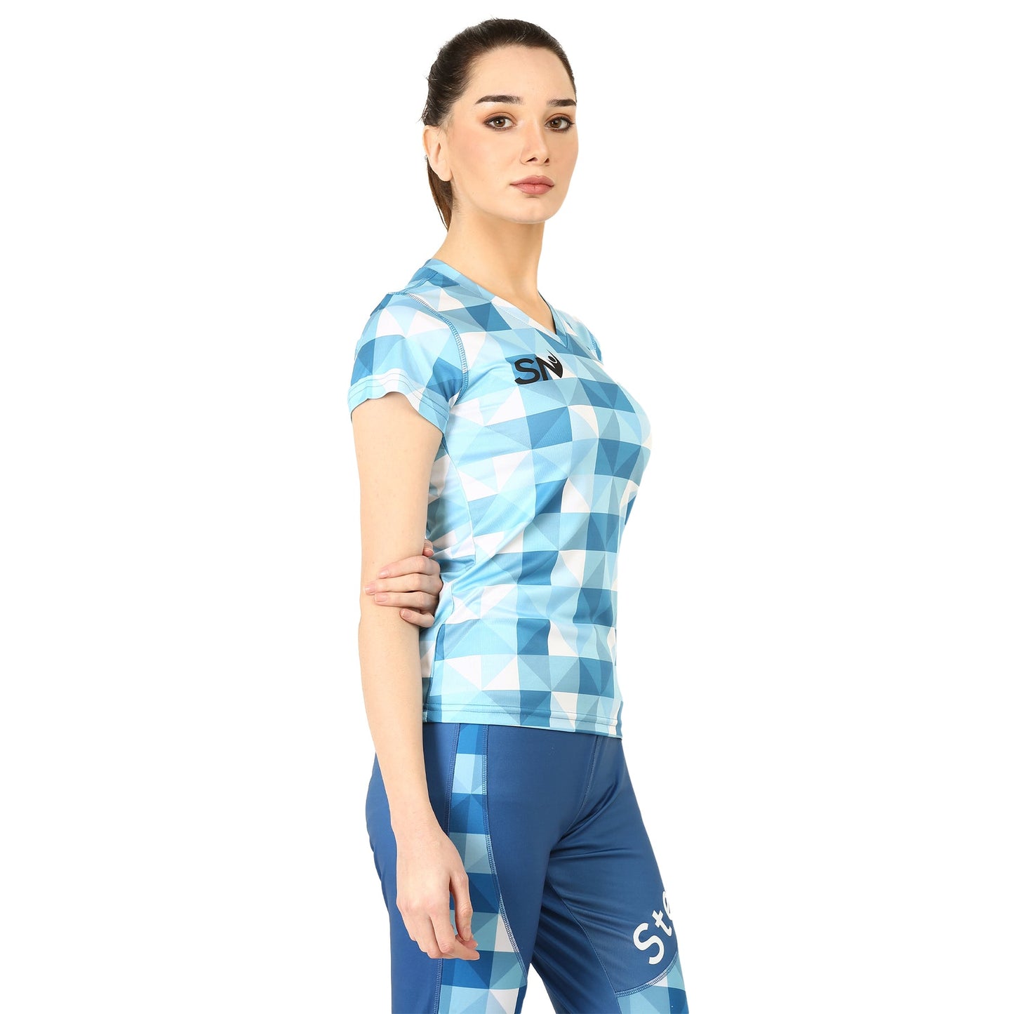 Complex Blue Women's V-Neck T-Shirt